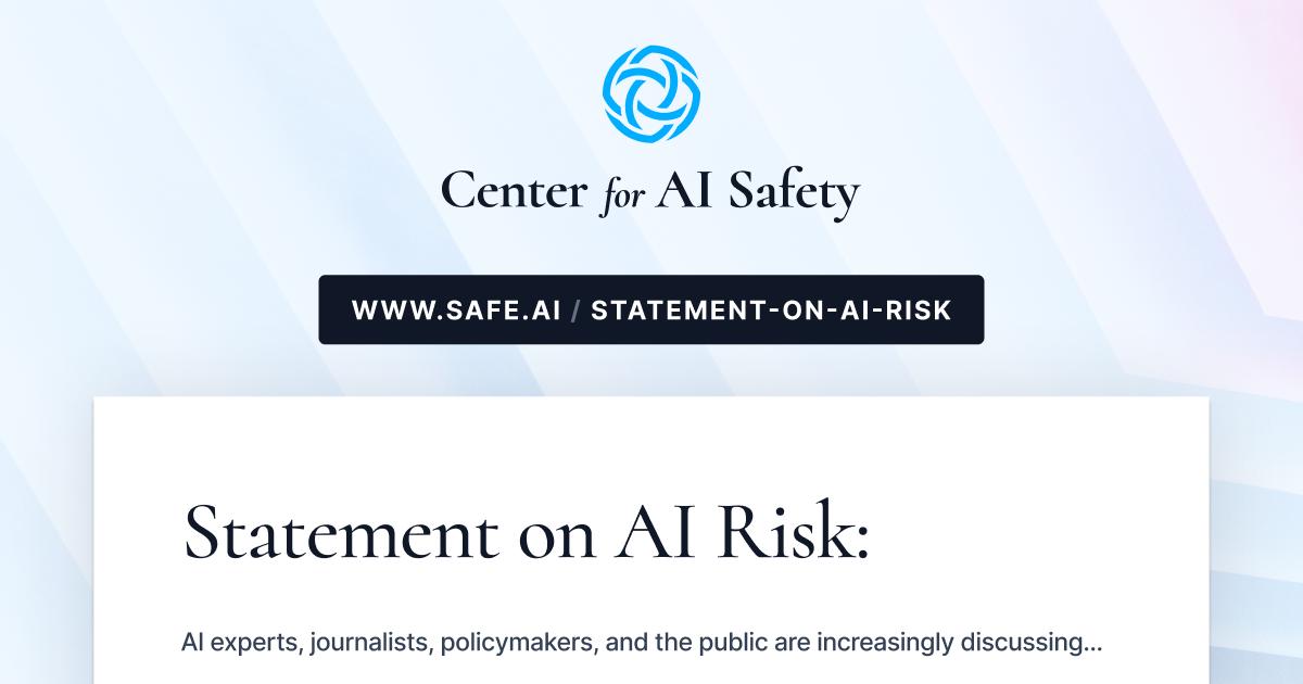 AI Extinction Statement Press Release | CAIS