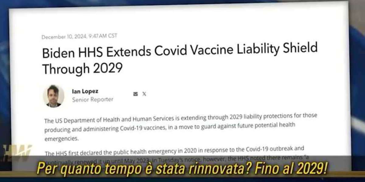 PREP Act: la dichiarazione di emergenza per il Covid, è stato rinnovato fino al 2029.